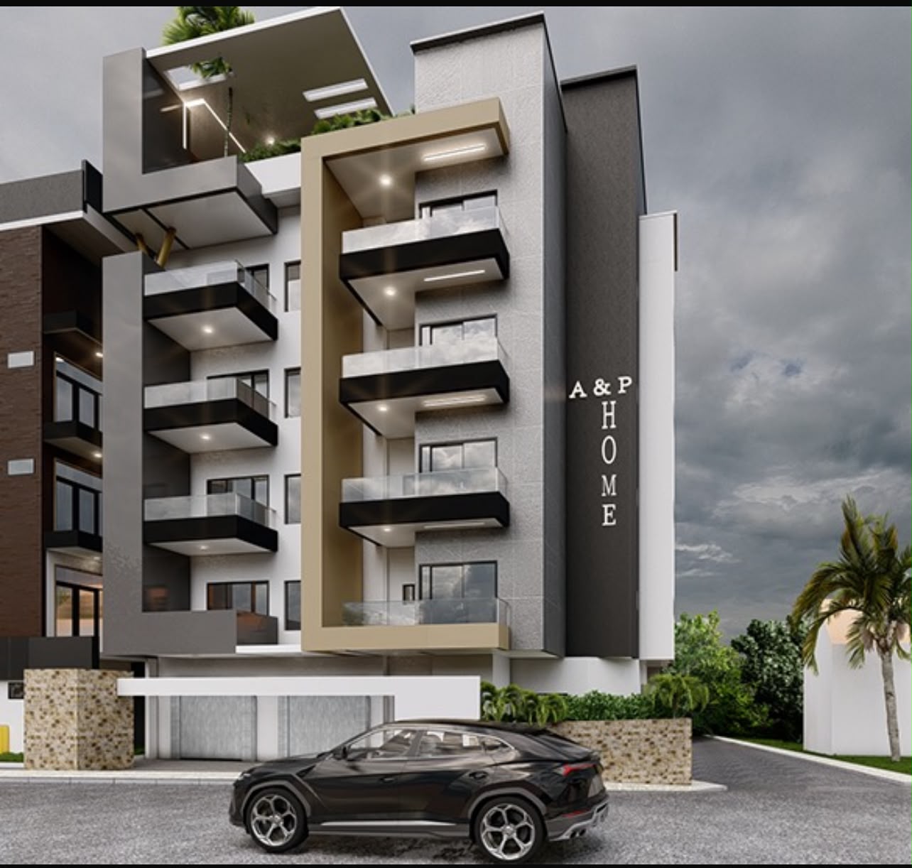 Rendu 3D de la tour A&P Home